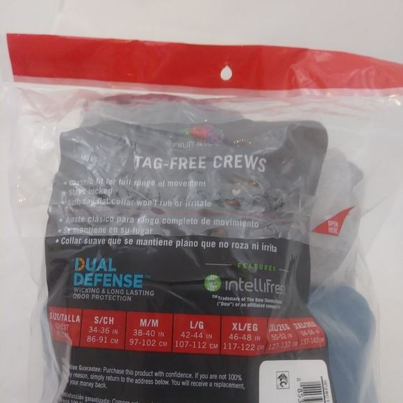 NEW FOL Men's Tag-Free Crews 4pk Gray/Blue XL - Picture 4 of 4